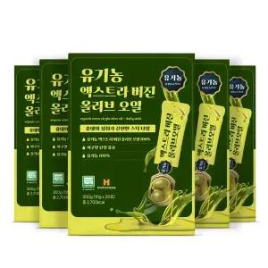 백세식품 유기농 엑스트라버진 올리브오일 10g x 30포, 5박스