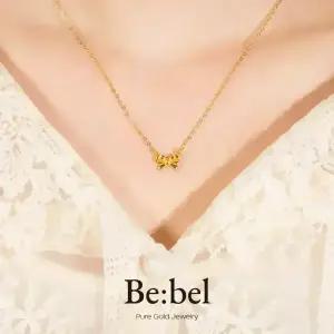 순금목걸이 3.75g(한돈) 24k 여자 리본 볼륨 비벨