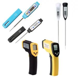 디지털 온도계 탐침형 적외선 주방용 연구소 실험실