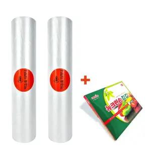 마더 크린 다용도 위생 비닐 롤백 봉지 특대형40x50cm500매 2개