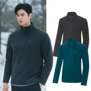 콜핑 남성 겨울 초극세 경량 보온 등산 긴팔 반집업 티셔츠