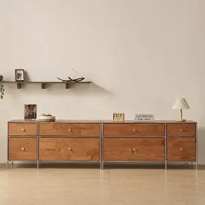 무디 원목 모듈 높은 거실장 수납 2400 서랍형