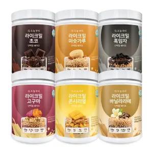 [오늘부터]라이크밀 단백질 쉐이크 6종 450g 체중조절 식이섬유 고단백 크런치볼 다이어트쉐이크 식사...