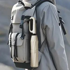 강력 방수 이중창살 자동우산 카라비너 휴대용 접이식 우산