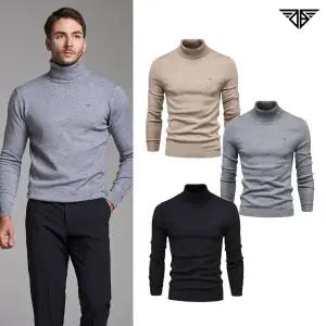 다운블로우 남성 목폴라 베이직 니트 긴팔스웨터 1809M