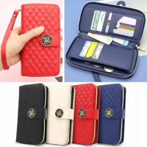 갤럭시 퀀텀6 A36 A26 A16 버디4 케이스 A566-샤르망 퀼팅 지퍼 다이어리 케이스/기종선택