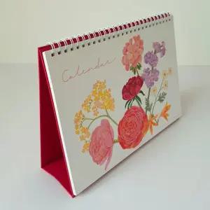 [모뉴] 2026 메르시블룸 캘린더 L (꽃 일러스트 탁상달력 꽃그림 플라워 메모 업무 큰 대형 책상 일정 큰글씨 사무)