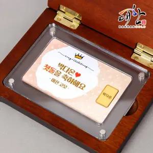 순금 골드바 카드 아크릴상패 1.875g 돌잔치 선물 첫돌 백일
