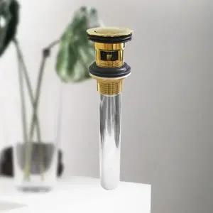 HLBATH 골드 폽업 자동폽업 폽업물마개 원터치 POPUP GD05