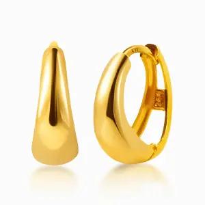 [한국금다이아몬드] 순금 원터치 링 베이직 고마루 귀걸이 24K 중