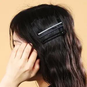집게핀 옆머리 헤어핀 2p세트 블랙 여학생 예쁜 정리 집게삔