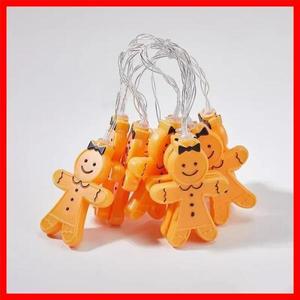 진저브레드맨 크리스마스 조명 1.5m 10LED USB 스트링 라이트 크리스마스 트리 홈 파티 새해 장식 2025 실