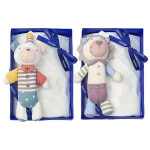 [갤러리아] (쌍둥이출산,백일옷,아기바디슈트)호싱바디슈트두벌+사자,곰돌딸랑이(A11-10604SET)