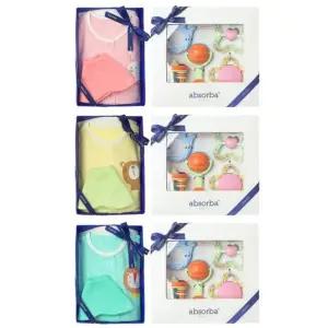 [갤러리아] (압소바출산,백일,귀여운유아복,신생아내의)호루7부우주복+5종딸랑이(A23-106DSET)