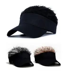 머리털모자 가발모자선캡 러닝바이저 차양막모자썬캡