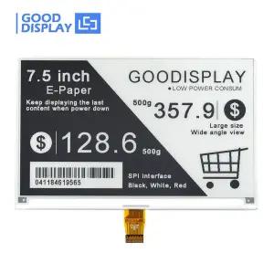 GooDisplay 7.5인치 E 종이 스크린 모듈 4 그레이스케일 E-Ink 디스플레이 HAT 800x480 해상도1.5s 빠른 새