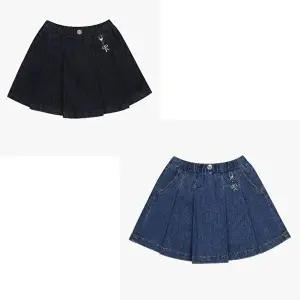 [셀러허브 1][셀덴] 데님주름스커트_EDWH24856_2종 1택