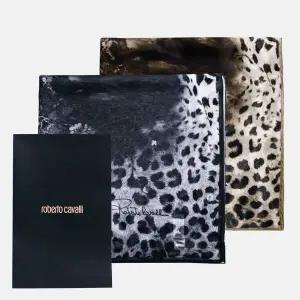 (로베르토카발리) 레오파드 페인팅 실크 스카프(7C141S)