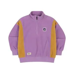 [캉골키즈]컬러블럭 플리스 하프 집업 스 셔츠 RD 2208 라벤더