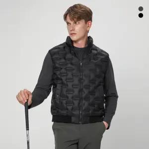 데니스골프 25FW신상 남성 모노그램 튜브 다운 베스트_NAQWMDV207