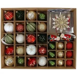 레드그린 크리스마스 장식 트리용 오너먼트 80개 - 레드그린