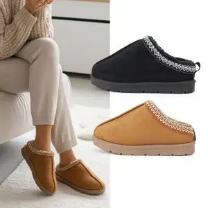 젠틀러슈 남녀공용 겨울 방한 슬리퍼 털실내화 퍼안감 미끄럼방지 따뜻한 방한화