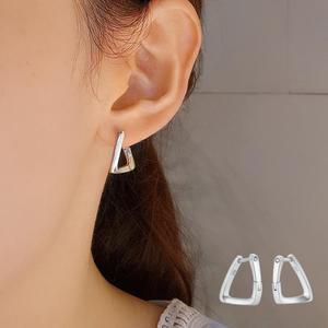 랑데시아 귀걸이 실버링 925 은 모던 데일리 엣지