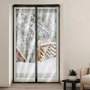 비닐 방풍 커튼 현관문 바람막이 단열 자석 방풍 비닐 커튼 외풍 차단 투명 문자석 문풍지 중문 복도