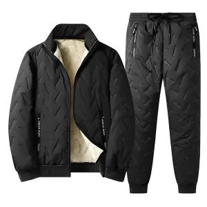 겨울철 야외활동복 패딩세트 상의+하의 양털 2중안감 누빔 기모 방한용품 단체복