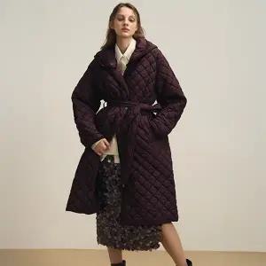 [론칭가 179000원] 리오벨 25 FW 볼륨드 자수 퀼팅 롱 코트