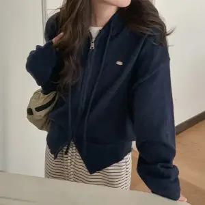 [코코블랑] 팬던트 후드 니트 투웨이 집업