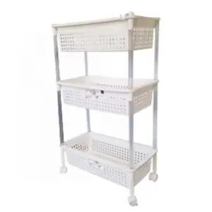 이동식 화장실선반 3단 대 욕실정리대 욕실정리함 욕실수납선반 코스모스 욕실선반 선반