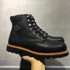 할리 부츠 바이크 신발 유럽과 탑 남자 가죽 오토바이 소 야외 나이트 하이