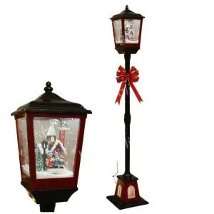 LED 가로등 오르골 조명 크리스마스 장식 음악 눈 쇼핑몰 창문 가정 거실 장면 장식품