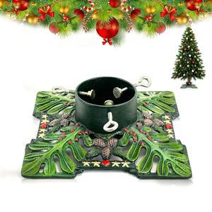 린튼 아츠 크리스마스 트리 스탠드, 나무 인공 나무를 위한 주철 지름 4인치 트렁크가 있는 최대 8피트 나무, 장식을 빈티지 메탈 스탠드