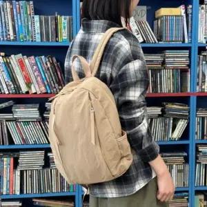 보부상 pvc 실버 미니백팩 여성백팩