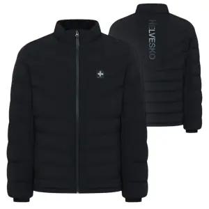 남자 심플 배면 로고 방풍 발열 안감 구스 패딩 솜털 회사원 파크골프