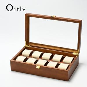 Oirlv 10 슬롯 시계 상자 보석  케이스 대형 다기능 디스플레이 보관