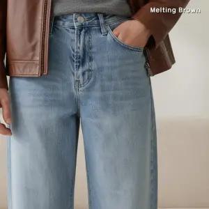 [멜팅브라운] 남자 기모청바지 세미와이드팬츠 K37