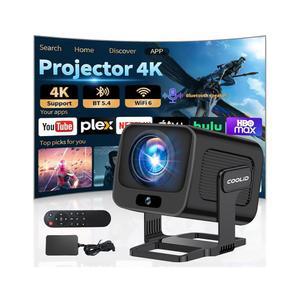 [내장 앱] WiFi 및 Bluetooth 180 조절 가능한 자동 키스톤 휴대용 프로젝터를 갖춘 미니 프로젝터 1080P FHD 4K 지원 프로젝터