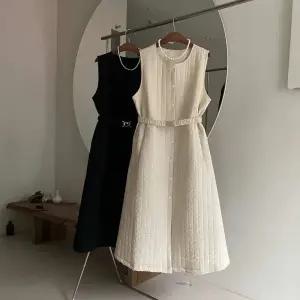 나나 데일리 a라인 결혼식 겨울 롱원피스 누빔 벨트세트 봄 데이트룩 하객룩 패딩 40대