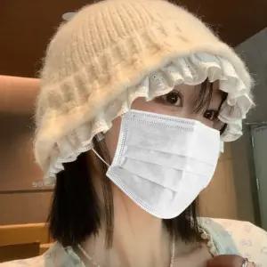 여성 레이스 촘촘한 니트 가볍고 포근한 겨울 모자 러블리 스타일 벙거지 셔링