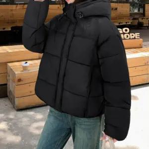 여성 심플 솔리드 컬러 가볍고 따뜻한 아우터 데일리 캐주얼룩 숏패딩 가벼운 겨울