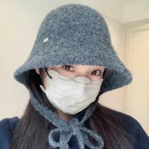 여성 따뜻한 데일리 기본 끈조절 부드러운 쉐입 클래식 코디 아이템 벙거지 버킷햇 짜임