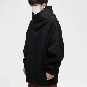 남녀공용 커플 턱받이 넉넉핏 넓은 후드 턱가리개 데일리룩 스트릿 스타일 티 오버핏