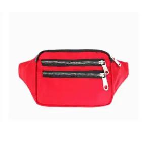 여자힙색 힙색 허리 여행 보조 가방 단체 레드