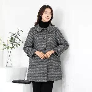 [모슬린]엄마옷 카라 울 누빔 반코트 516FGH382 마담중년여성빅사이즈50대60대