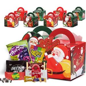 귀엽뽀짝한 크리스마스 미니박스 9종과자선물 10개 간식상자 유치원 어린이집 단체주문