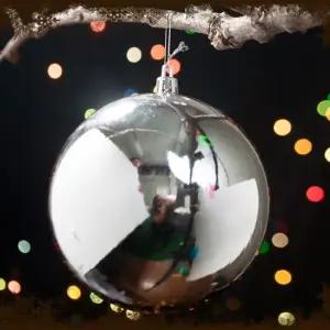 크리스마스장식 실버 유광볼 14cm