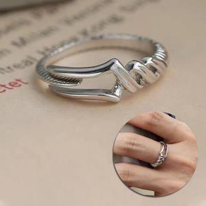 에반게리온 반지 애니메이션 손가락 반지 크리 에이 티브 실버 컬러 힙합 조절 가능한 오프닝 Ringsed Men Retro Fashion Party Gifts